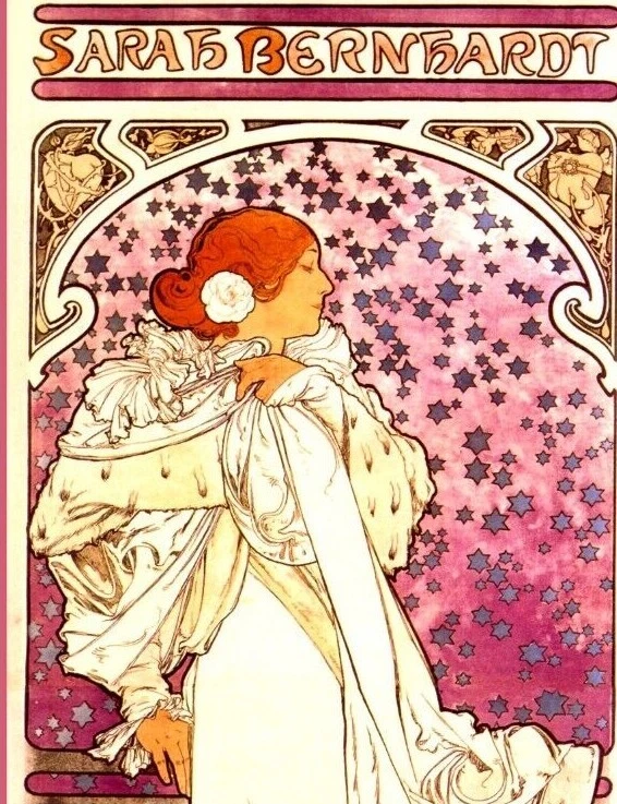 Póster impreso vintage de La Dame Camelias 1896 de Mucha estilo retro arte teatral Foto 2 de 4