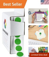 Efficient Green 1/2 Inch Round Labels – 1000 Pack of Permanent Color Coding Dots