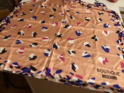 NEW MOSCHINO BOUTIQUE SCARF SILK SQUARE 34''