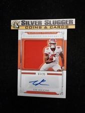 2021 Tee Higgins National Treasures Collegiate Silhouette Signatures Auto /25
