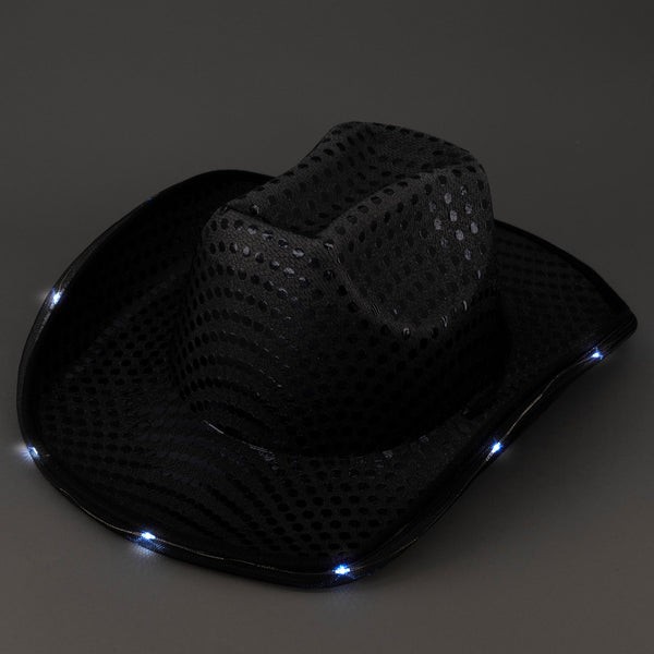 20 Pack LED Light Up Cowboy Hats – Flashing Glow for Party  display picture 1