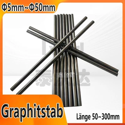 Graphitstab Φ5mm~Φ50mm Graphitelektrode Anode Rundmaterial Carbon Länge 50~300mm - Image 1 of 4