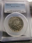 1963 D Franklin Silver Half Dollar PCGS MS63