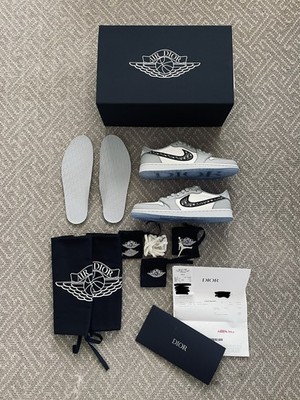 Dior x Air Jordan 1 Low Gray- Size 10 NEW w/ ORIGINAL RECEIPT 