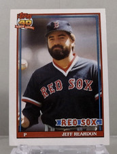 1991 Topps #605 - Jeff Reardon - Boston Red Sox - Near Mint