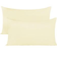 Ivory 14x20 Egyptian Cotton Toddler Pillowcase w/ Zipper, Washable Kids Cover