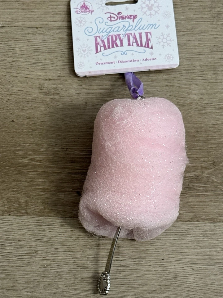 Disney Parks Sugarplum Fairytale Pink Cotton Candy in Fork Ornament 2025 New