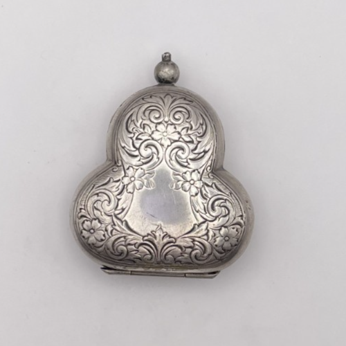 Antico W.H. Saart Co. Scatola portapillole trifoglio trifoglio - custodia argento tedesco Art Nouveau - Foto 1 di 9