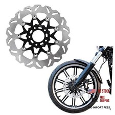 POWER JAMES Black Floating Front Brake Rotor 11.5 Inch for Harley 00-13 XL XR