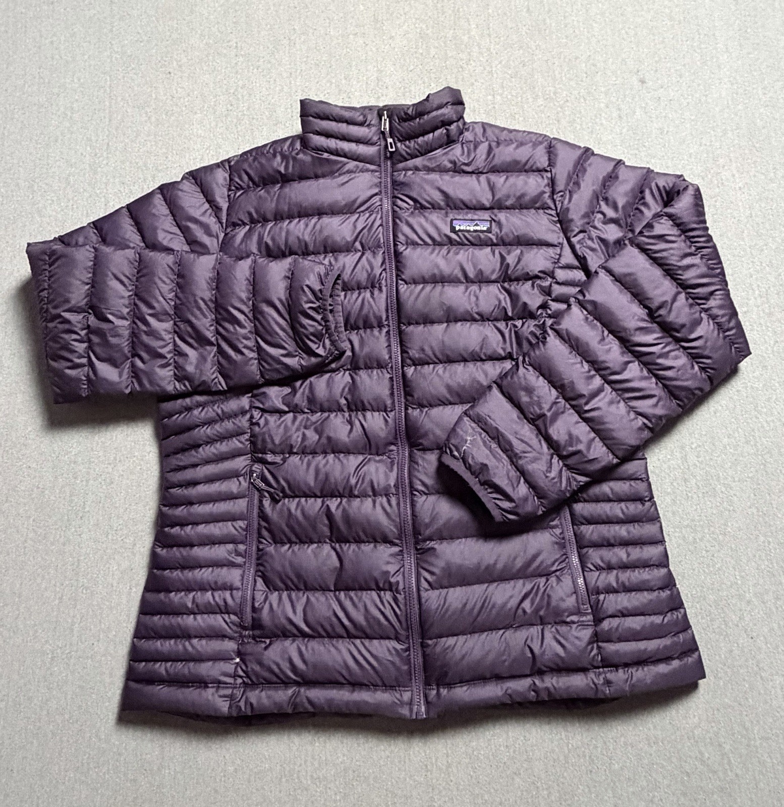 Patagonia Jacket Womens XL Purple Goose Down Sweater Puffer Full Zip 84683 HOLE thumbnail 10