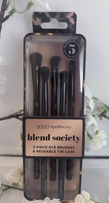 Professional Makeup Brush Set 5pcs with Case Eye & Face Brushes NEW