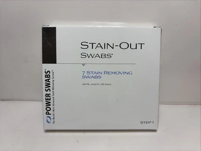 NEW Power Swabs Stain-Out Swabs Whitening Teeth Sheer Science Step 1 Box Of 7