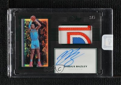 2019-20 One and One Premium Rookie Jersey Green 2/5 Darius Bazley Auto RC 3hd