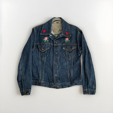 Vintage Custom Triple L Jean Denim Jacket LLL 60  s. 70  s. Embroidered Western