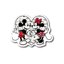 Disney Micky Minnie Mouse Love Sticker Decal Car Laptop Hearts Iconic Couple New