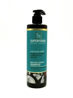 Be Care Love Coconut Milk Argan Oil Moisture Therapy Shampoo Vegan 12 oz