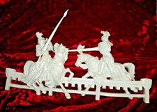 Caballeros Medievales Justas Pared Friso Escultura Colgante Pared Relieve Toscano