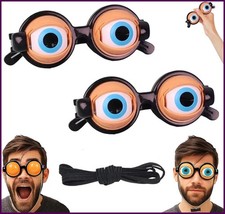 Rercarre 2PCS Funny Glasses for Adults Crazy Eye Glass Googly, Novelty...