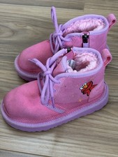UGG x Sesame Street Elmo Toddler Boots Pink Suede Sheepskin US 10 Kids EU 27.5