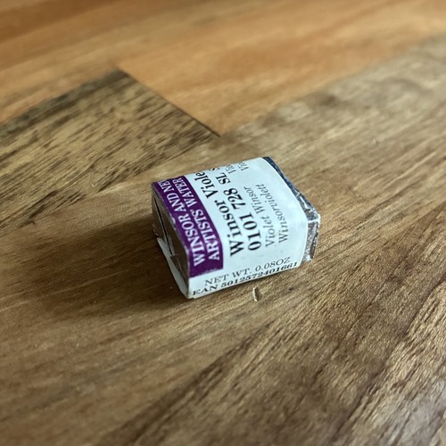 Winsor & Newton Artists’ Watercolour Paint Half Pan Winsor Violet Vintage - Picture 2 of 4