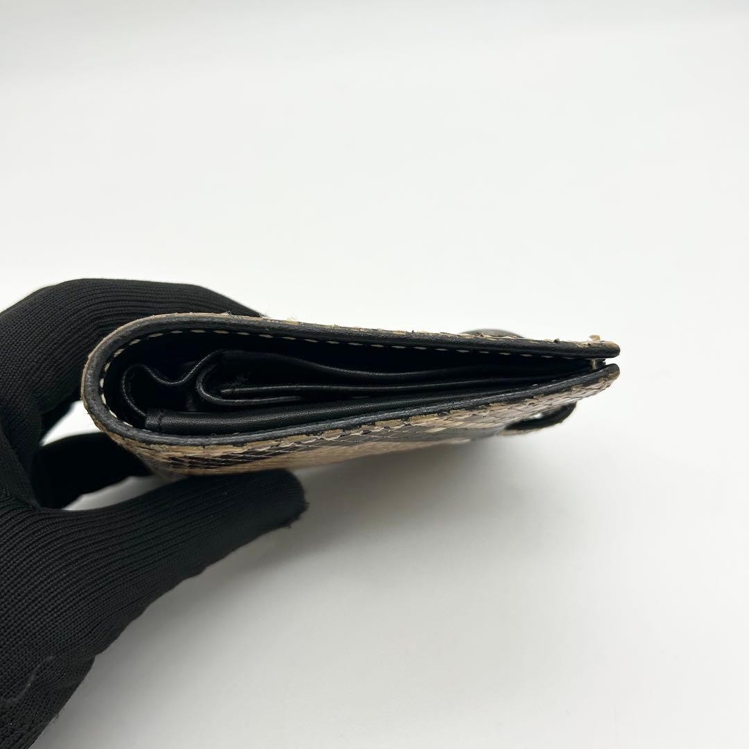 Excellent Condition FUNNY Python Leather Bifold W… - image 4