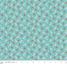 Cotton Farm Girl Bee in My Bonnet Apples Cotton Fabric Print by the Yard D145.15