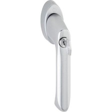 Maniglia per finestra Hoppe BREST - bloccabile quadrata 7x32 - 42 mm alluminio argento