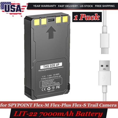 1-PACK LIT-22 7000mAh Battery For SPYPOINT Flex-M Flex-Plus Flex-S Trail Camera
