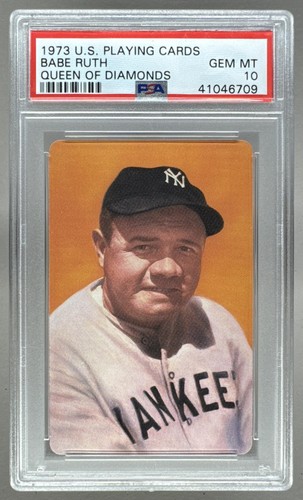 6709 Babe Ruth 1973 U.S. Playing Cards Queen Of Diamonds PSA 10