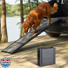 PetThem Upgraded Dog Ramp for Car 71'' X-Long and 19.7" Wider Folding Dog Ram