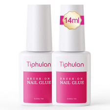 14ml Brush On Nail Glue for Press On, Acrylic Nails - Super Strong, Durable Lo