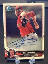 2018 Mike Shawaryn Bowman Chrome Prospects Auto Red Sox
