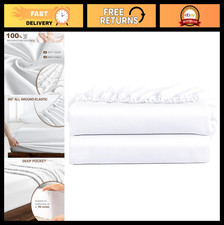 Twin XL Fitted Sheets 2 Pack - Ultra Soft Microfiber, Deep Pocket, Cooling, Hote