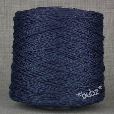 SEHR DICKES & STARKES REINES LEINENGARN - 400g KONE WEBKETTE & SCHUSS INDIGOBLAU