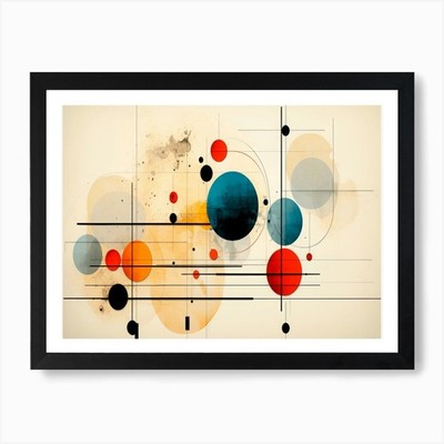 Abstrakte Kreise 14 Kunstdruck gerahmt Wandbild Poster Leinwanddruck Bild