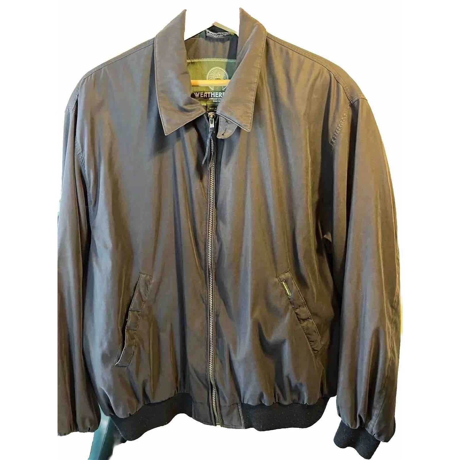 Weatherproof Men’s XL Navy Long Sleeve Full Zip Cotton Poly Windbreaker Jacket