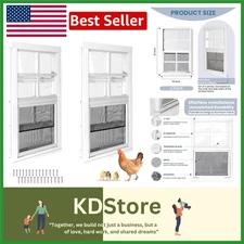 Durable 2-Pack Flush Mount Chicken Coop Windows – Clear, Elegant & Easy to In...