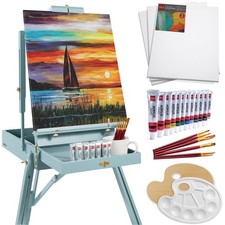 Best Choice Products Art Easel for Painting, Adjustable Tripod with 32pc Art Set