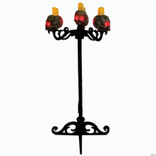 Light-Up LED 3-In-1 Skull Candelabra Halloween Decoration