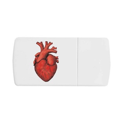 Pillendose ''Menschliches Herz'' mit Tablettenteiler (PI00031504)