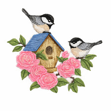 Blooming Chickadee Birdhouse Patch  Made in USA