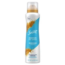 Secret Deodorant Dry Spray Brown Sugar + Argan Oil 4.1oz (Pack of 3)