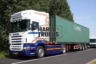 LKW Foto Scania R500 Container-Sattelauflieger Niederlande weiß G.T. Bakk #i5kk