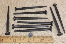 3" Rosehead 10 nails antique square wrought iron vintage Spikes Decorative look