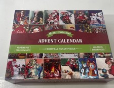 NEW Advent Calendar Jigsaw Puzzles 24 Box 1008 Piece Christmas Santa Snowman
