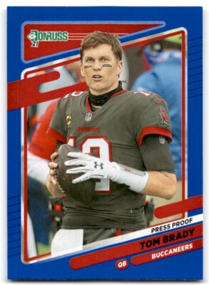 2021 DONRUSS PRESS PROOF BLUE TOM BRADY TAMPA BAY BUCCANEERS #1