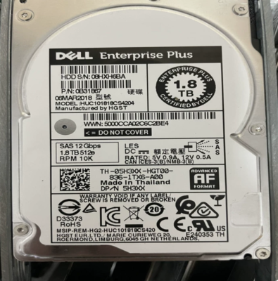 New 5H3XX 05H3XX DELL Plus 1.8TB 10K SAS 12G 2.5'' HDD