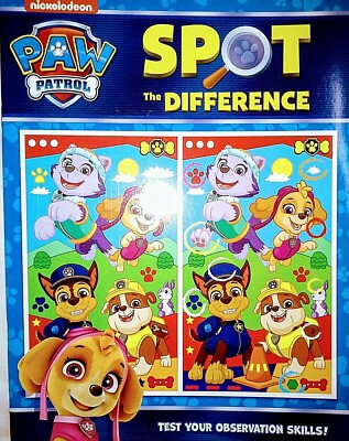 Nickelodeon Paw Patrol Spot the Difference Activity Book Pre-K NEW!
