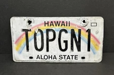 Hawaii Vanity License Plate — TOPGN1 (TOP GUN 1)