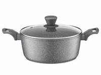 Kochtopf Induktion Deckel Topf Antihaft Beschichtung Aluminium 28CM / 5,7 L